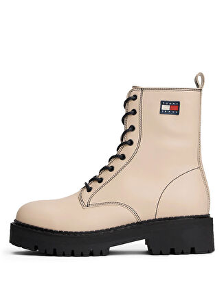 Tommy Hilfiger Deri Açık Bej Kadın Bot EN0EN02907AES