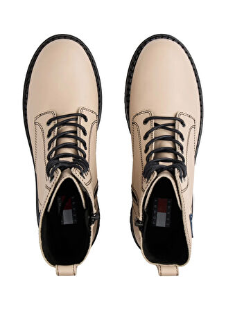 Tommy Hilfiger Deri Açık Bej Kadın Bot EN0EN02907AES