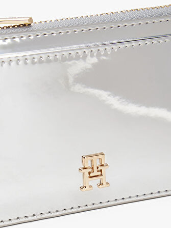 Tommy Hilfiger Uzun Metalik Kredi Kadın Gri Cüzdan AW0AW18038PE6