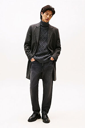 Erkek Harlem Daralan Paça Eskitme Görünümlü Jean Pantolon - Gri | 33/32