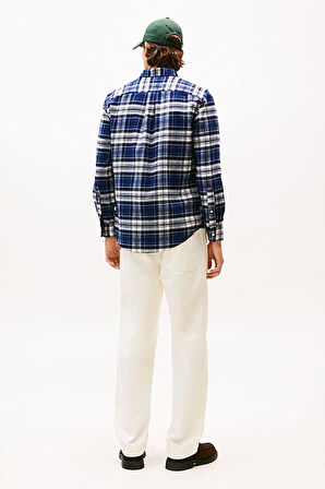 Erkek Hero Regular Fit Ekose Desenli Flanel Gömlek - Lacivert | XS