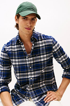 Erkek Hero Regular Fit Ekose Desenli Flanel Gömlek - Lacivert | XS