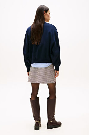 Kadın Regular Fit Bisiklet Yaka Sweatshirt - Lacivert | L