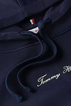 Kadın Balon Kollu Kapüşonlu Sweatshirt - Lacivert | M