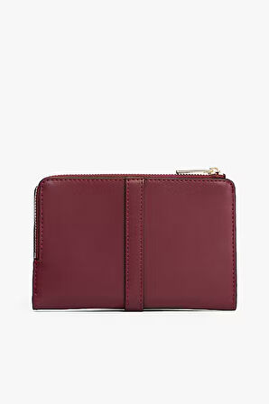 Kadın İki Katlı Metal Tokalı Cüzdan - Bordo | undefined