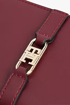 Kadın İki Katlı Metal Tokalı Cüzdan - Bordo | undefined