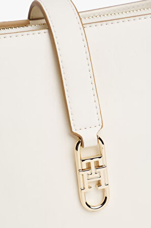 Kadın Metal Tokalı Askılı Omuz Çantası - Krem | undefined