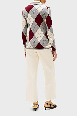 Tommy Hilfiger Kadın Polo Yaka Kazak WW0WW48393 0K1