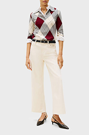 Tommy Hilfiger Kadın Polo Yaka Kazak WW0WW48393 0K1