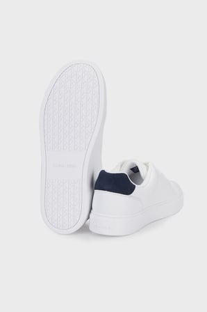 Calvin Klein % 100 Deri Logolu Sneaker Ayakkabı YM0YM0143502Y Erkek AYAKKABI YM0YM01435 02Y BEYAZ