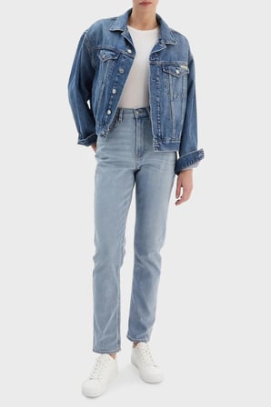 Pamuklu Relaxed Fit Yüksek Bel Düz Paça Jeans LV047E618GVLJ KOT PANTOLON LV047E61