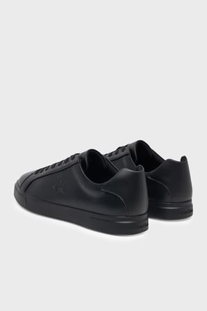 Calvin Klein Logolu Deri Sneaker Ayakkabı HM0HM021230GJ Erkek AYAKKABI HM0HM02123 0GJ SİYAH