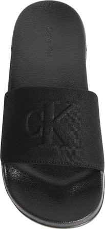 CALVIN KLEIN Erkek Marka Logolu Şık Görünüşlü Tek Bantlı Kalın Tabanlı Kaymaz Rahat Dayanıklı Terlik Siyah Terlik HM0HM02109 0GJ