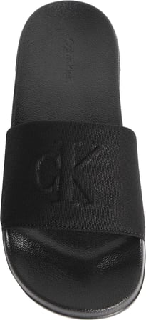CALVIN KLEIN Erkek Marka Logolu Şık Görünüşlü Tek Bantlı Kalın Tabanlı Kaymaz Rahat Dayanıklı Terlik Siyah Terlik HM0HM02109 0GJ