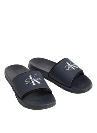 Calvin Klein Lacivert Erkek Plaj Terliği ESS SLIDE RUBBER NEOPRENE