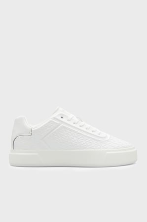 Calvin Klein logolu Sneaker Ayakkabı HM0HM021320LB Erkek AYAKKABI HM0HM02132 0LB BEYAZ