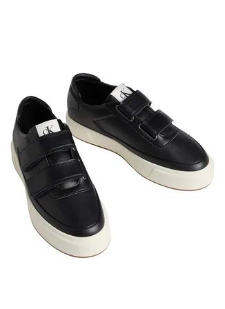 Calvin Klein Siyah Erkek Sneaker BASKET CUPSOLE 2STRAPS LTH