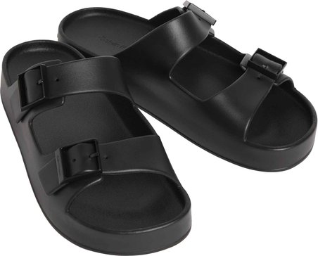 CALVIN KLEIN Erkek Marka Logolu Çift Bantlı Rahat Tabanlı Şık Görünüşlü Günlük Ve Plaj Kullanımına Uygun Siyah Terlik HM0HM02116 0GJ