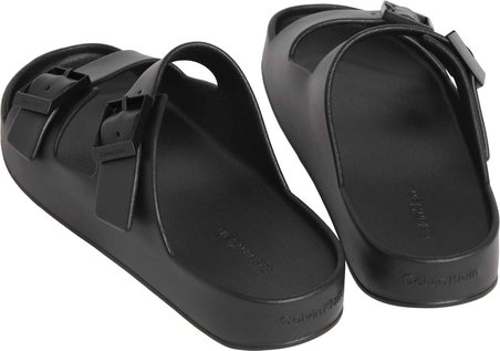 CALVIN KLEIN Erkek Marka Logolu Çift Bantlı Rahat Tabanlı Şık Görünüşlü Günlük Ve Plaj Kullanımına Uygun Siyah Terlik HM0HM02116 0GJ