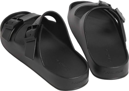 CALVIN KLEIN Erkek Marka Logolu Çift Bantlı Rahat Tabanlı Şık Görünüşlü Günlük Ve Plaj Kullanımına Uygun Siyah Terlik HM0HM02116 0GJ