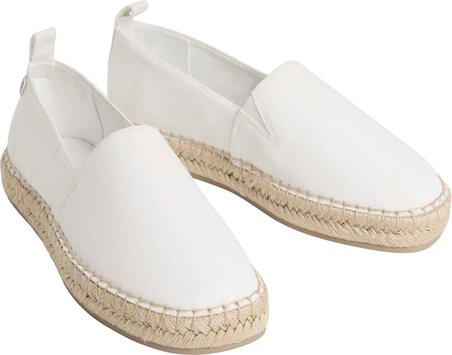 CALVIN KLEIN Kadın Marka Logolu Günlük Kullanıma Uygun Beyaz Espadril HW0HW02931 YAD
