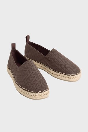 Calvin Klein Logolu Espadril HW0HW02933 Bayan ESPADRİL HW0HW02933 HJO KAHVE