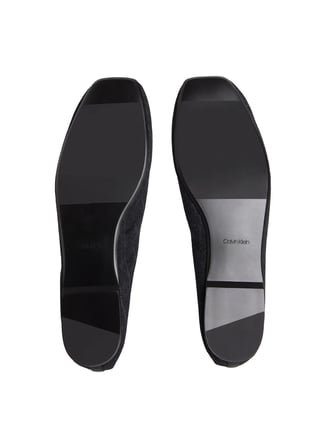 Calvin Klein Siyah Kadın Babet SQUARE BALLERINA MESH