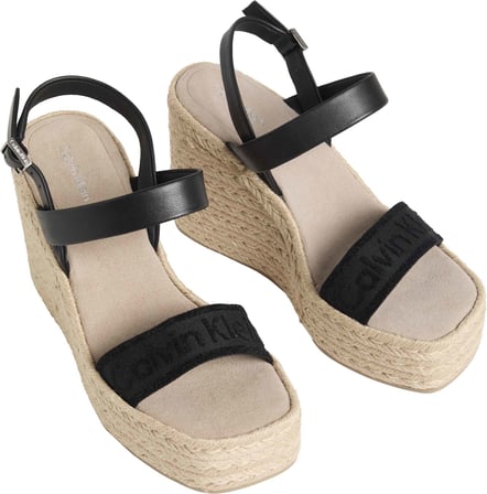 CALVIN KLEIN Kadın Marka Logolu Günlük Kullanıma Uygun Siyah Espadril HW0HW02901 BEH