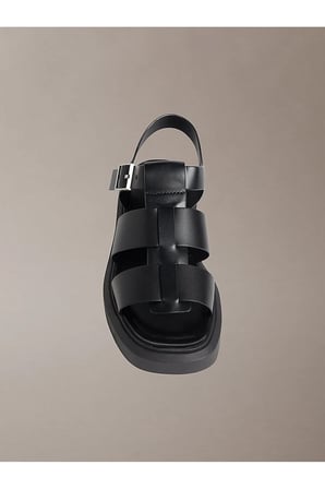 Kadın Chunky Fisherm Deri Sandalet