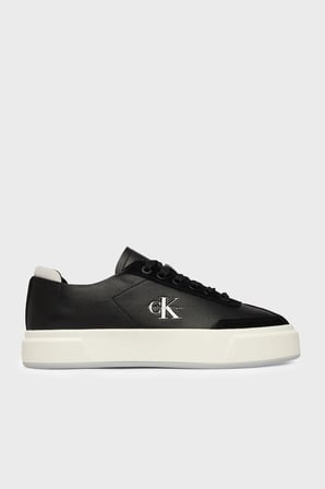 Calvin Klein Deri Logolu Sneaker Ayakkabı HW0HW0298401R Bayan AYAKKABI HW0HW02984 01R SİYAH
