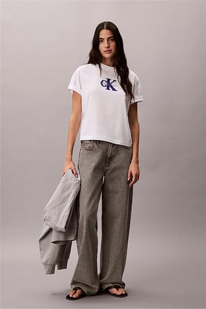 Ss Boxy Seasonal Mon Kadın Bisiklet Yaka T-Shirt Beyaz