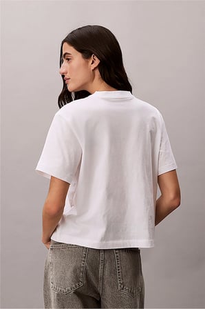 Ss Boxy Seasonal Mon Kadın Bisiklet Yaka T-Shirt Beyaz