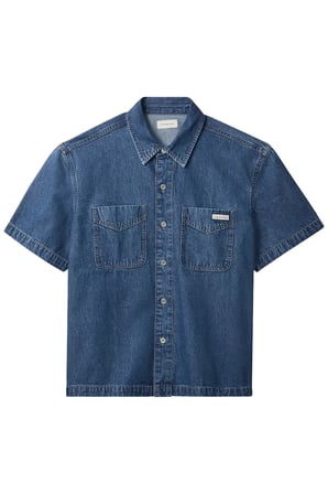 BECKFORD BLUE SHORT, WEE, S Erkek Mavi Gömlek