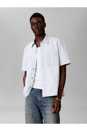 SHORT SLEEVE SHIRT B, VOL, S Erkek Mavi Gömlek