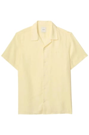 SS CAMP COLLAR SOLID, 41M, L Erkek Sarı Gömlek