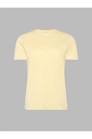 SS MONOGRAM CREW TEE, 4MY Sarı Kadın T-Shirt