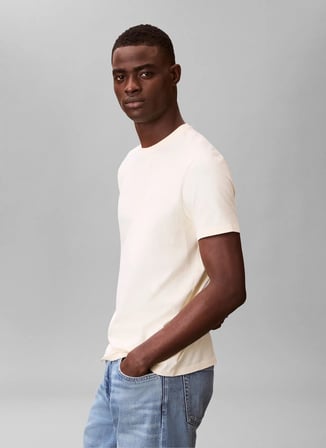 Calvin Klein Jeans Açık Sarı Erkek T-Shirt LV04RD254GZRK Açık Sarı T-Shirt