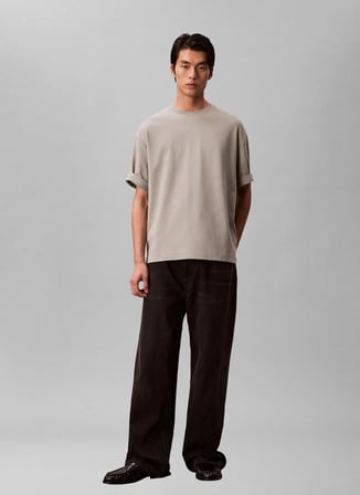 Calvin Klein Jeans Haki Erkek T-Shirt LV04RF203GPEZ Haki T-Shirt
