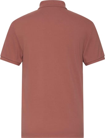 CALVIN KLEIN Erkek Marka Logolu Organik Pamuklu Polo Yakalı Kısa  Kollu Günlük Kullanıma Uygun Şık Görünümlü Gül Kurusu Polo Yaka T-Shirt LV040EM269 0KL