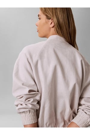 LINEN BOMBER JACKET, GNA, XXS Beyaz Kadın Ceket