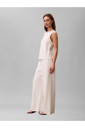 HVY TEXTURED SHINE P, YAS, 4 Kadın Beyaz Pantolon