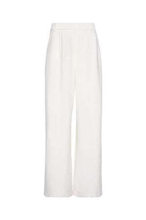 HVY TEXTURED SHINE P, YAS, 4 Kadın Beyaz Pantolon