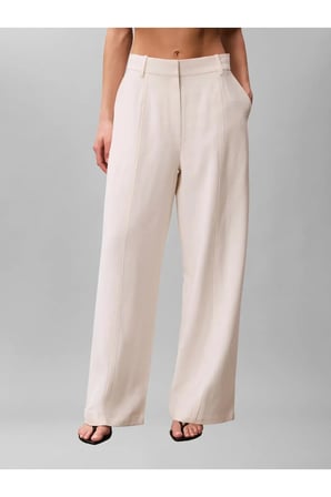 HVY TEXTURED SHINE P, YAS, 4 Kadın Beyaz Pantolon