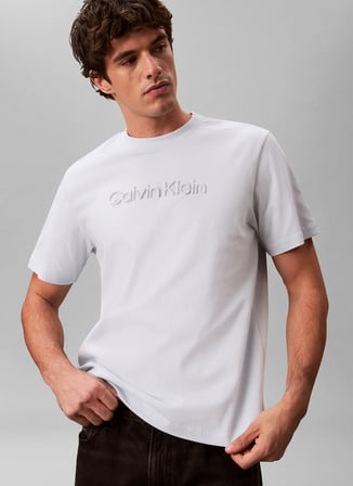 Calvin Klein Beyaz Erkek Logo Baskılı T-Shirt LV04LF811GCIQ_20S EU WHOLESALE SPOR