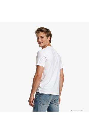 Tech Interlock Erkek Beyaz T-Shirt