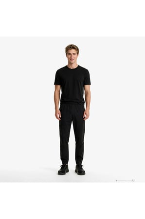 Tech Interlock Erkek Siyah T-Shirt