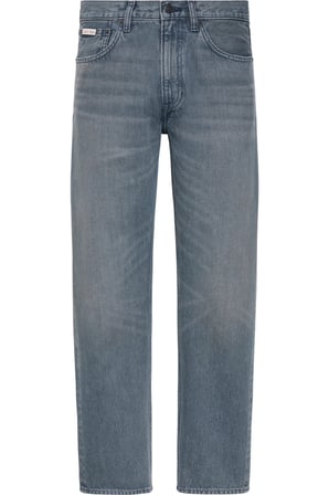 90'lar Düz Kesim Mavi Kül Rengi Jean Pantolon