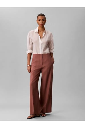 LINEN DRESSY PANT, 41J, SH, 4 Kadın Kırmızı Pantolon