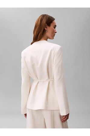 HVY TEXTURED SHINE B, YAS, XXS Kadın Beyaz Ceket