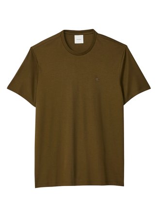 Calvin Klein Kahverengi Erkek Logo Baskılı T-Shirt LV04LB275G4S4_SS SUPIMA CHEST EMB C